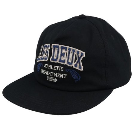 Les Deux - Svart snapback Keps - Paisley Organic Cap Black Snapback @ Hatstore