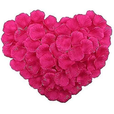 1000 stk. Silkebladsdekoration Bryllupsfest, Fuchsia