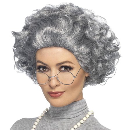 Täti Peruukkisetti Harmaa