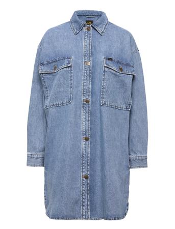 Elongated Overshirt Overshirts Blå Lee Jeans
