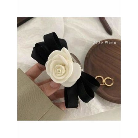 1 stk. Stor Hårklemme med Kamelia i Fransk Stil - Elegant Let Håraccessoar til Kvinder (Alle Sæsoner/Gave)