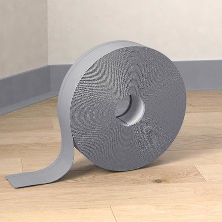 5m självhäftande golvlister för väggkant Light Grey
