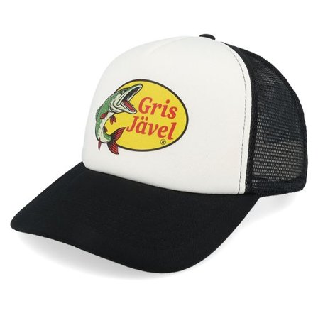 Skillfish - Svart trucker Keps - Grisjävel Foam Black/White Vintage A-Frame Trucker @ Hatstore