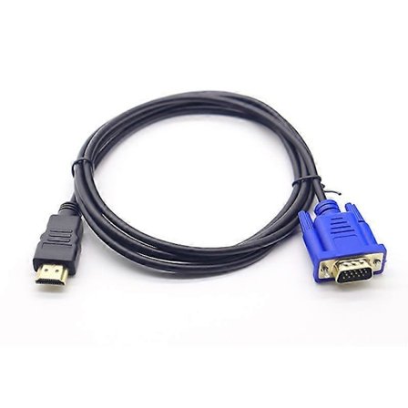 1080P HDMI till VGA Konverteringskabel HDMI till VGA Kabel 1.8m Adapter (utan chip)