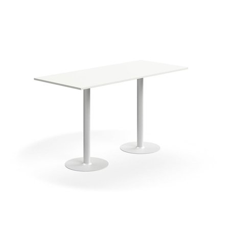Bar table ALVA, 1800x800x1000 mm, high pressure laminate, white