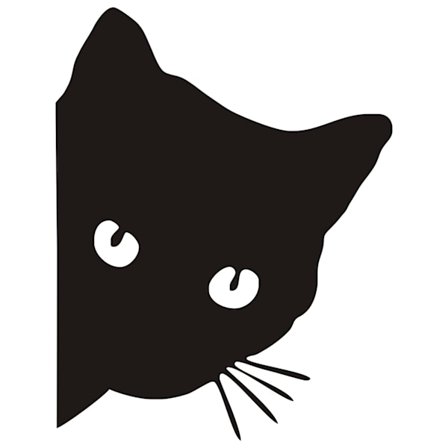 Svart trädgård utomhusdekoration Peeping Cat Logo Gräsmatta Hängningar