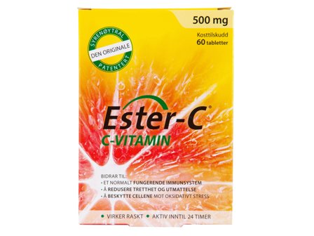 Ester-C C-vitamin 500 mg, 60 stk.