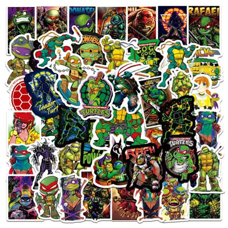 50 stk. Teenage Mutant Ninja Turtles-klistremerker, bursdagsfestgaver, godteposefyll