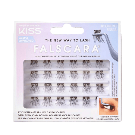 Kiss Falscara false wispies Lösögonfransar & färgning Unisex Svart 20 wisps