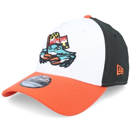 New Era - Chesapeake Baysox Milb Ac 39THIRTY White/Black/Orange Flexfit Flexfit White Cap - MiLB @ Hatstore