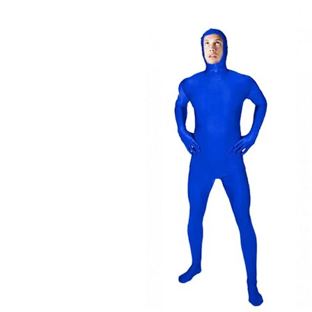 Spandex Helkroppskostyme med Ansiktsåpning for Halloween - Marineblå