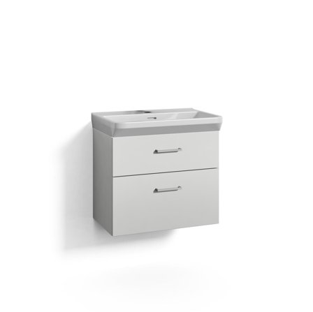 Svedbergs Signum 270362 Tvättställsskåp med tvättställ och lådor, 62 cm, Badrum