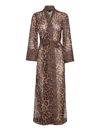 Kimono Long Leopard Lingerie Kimonos Monivärinen/Kuvioitu Hunkemöller