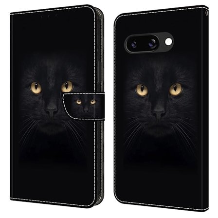 Wonderland Google Pixel 9a flip etui - Sort Kat