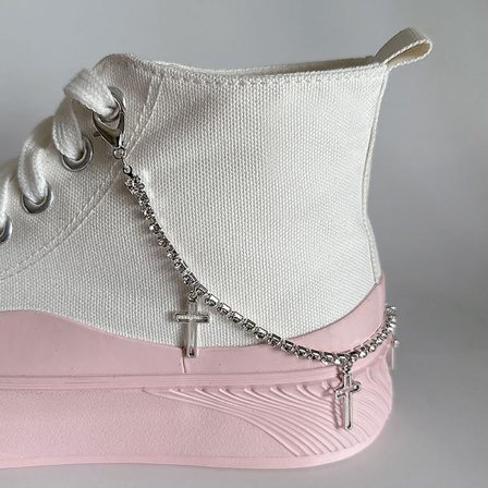 Charm Tofs Hjärthänge Boot Shoe Chain Smycken för trendiga S