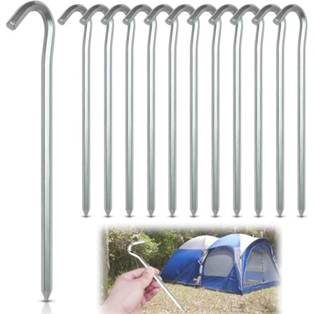Teltplugger stormsikre, 12 stk 18 cm plugger telt, plugger jordspiker stabil, teltplugger camping, flyaluminium plugger jordspiker, camping 