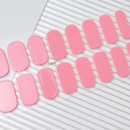 16 Tips Semi-Härdade Gel Nagelstickers Ren Färg UV/LED Lampa Gel Nagellack Wraps Långvarig Full Täckning Gel Sticker Nageldekoration##