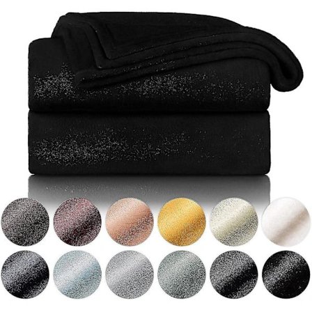 Soft and Cuddly Blanket - High Quality Throw, Super Soft Fleece Blanket As Sofa Throw, Bedspread Or Living Room Blanket Black 150 x 200 cm