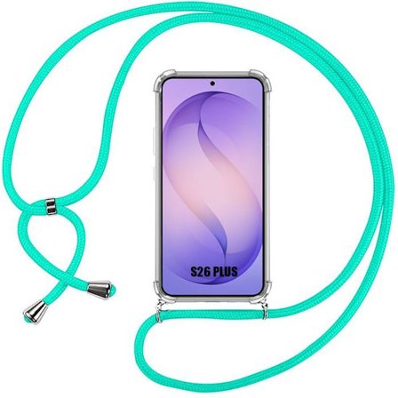 Cover til Samsung Galaxy S26 Plus, Forstærket Blød Beskyttelse med Justerbar Strop Turkis