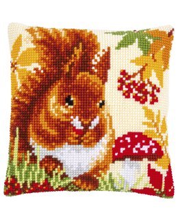 Stickpackung Kissen Eichhörnchen - Vervaco