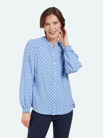 BRANDTEX - Skjorte - Lys Blå - Elastisk Ribkant