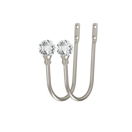 2 stk Gardinholdere Veggfestekroker Gardinfestekroker Silver 2 Pcs-2 Pcs