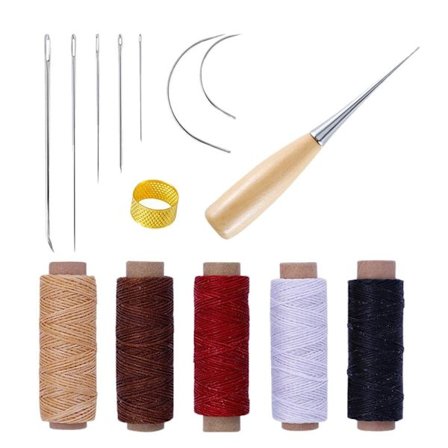 1Setti nahkaisen askarteluompelusarjan käsiompeluneulat 3 3