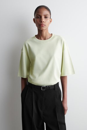 COS Femme T-Shirt Oversize En Coton in Vert