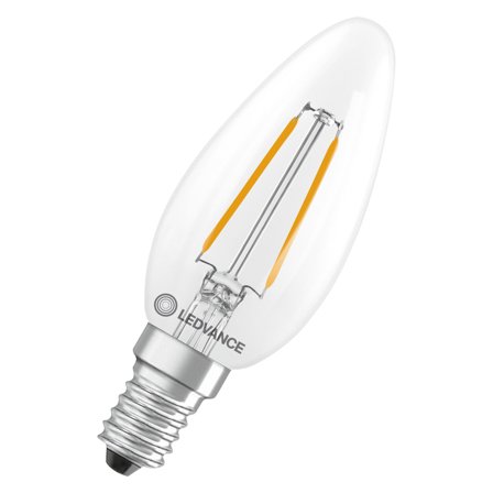 LEDVANCE Performance LED-lampe 1,8 W, 250 lm, 2700 K, E14 Klart glass, Belysning