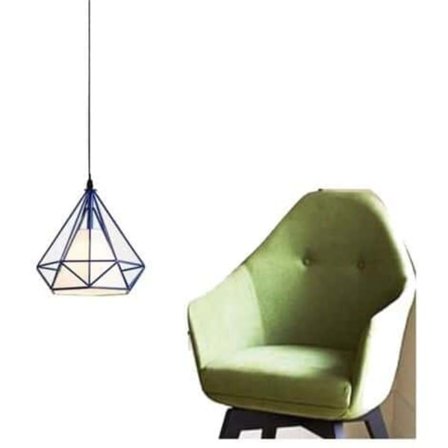 Blå industriell lysekrone 25X25cm Hengelampe Stue Soverom