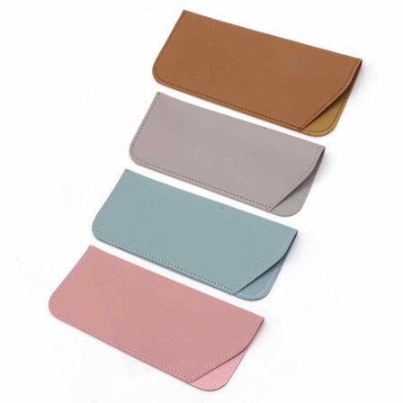 Blødt brilleetui, 4-pak blødt læderbrilleetui, bærbart Cortex-brilleetui, solbrilleetui til mænd og kvinder