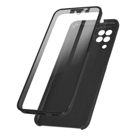Fodral till Samsung Galaxy A22 Svart styv baksida och genomskinlig mjuk framsida