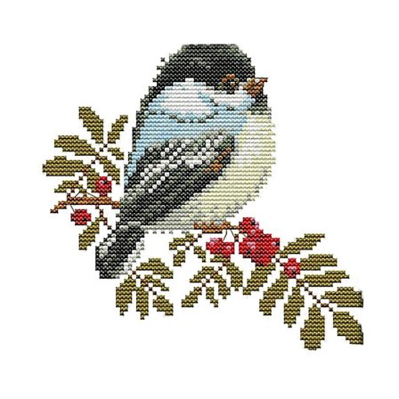 Stemplet Broderi Korssting Kits Nybegynner Håndarbeid - Små Fugler 11CT