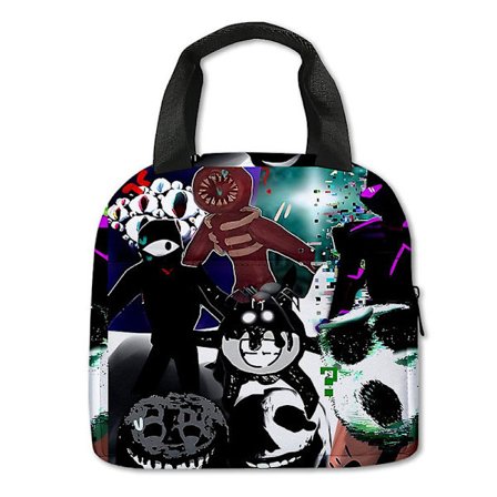 Roblox Doors 3D-print frokostpose, madkasse til børn, drenge og piger, frokostposer med stor kapacitet, isoleret køletaske til picnic og skole DB