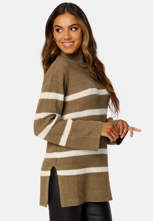 BUBBLEROOM Remy striped sweater Nougat / Striped Klær