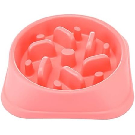 Langsomt fodrende hundeskål med anti-slip design, sjov interaktiv