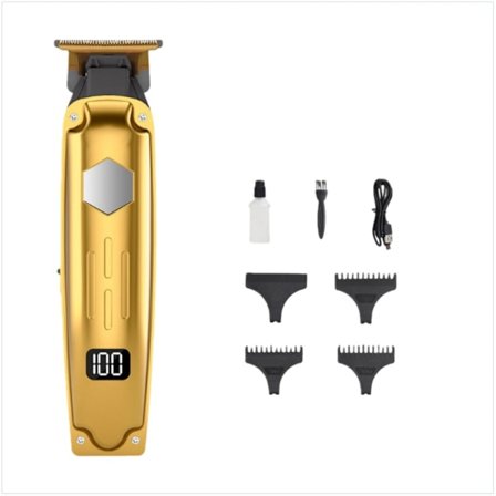 Professionel Herre Hårklipper - Trådløs Hårtrimmer med Digital Skærm