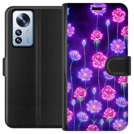 Kompatibelt Lommeboketui til Xiaomi 12 Pro Bloom Reverie Electric Petals