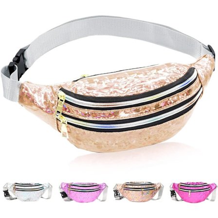 Holografinen vyölaukku, muovinen PU-nahkainen vyölaukku, vedenpitävä neon-vyölaukku matkustamiseen, juoksuun ja vaellukseen