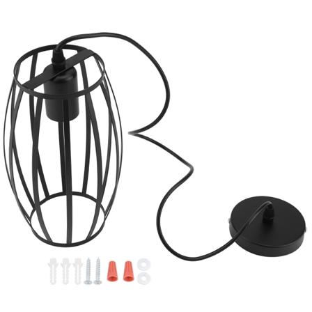 E27 Modern Svart Dekor Järnram Hängande Konst Pendel Taklampa