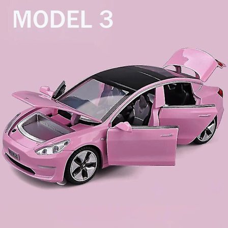 1:32 Tesla Model X Model 3 Model S Model Y Legering Bilmodell Diecasts Leksaksbil Ljud Och Ljus Barnleksaker För Barnpresenter Pojkleksak