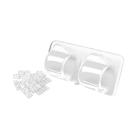 60 stk. kroge til udendørs lyskæder, kraftige lyskædeklemmer, vandtætte og UV-resistente