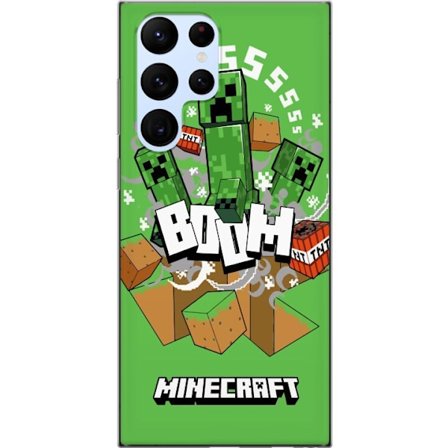 Yhteensopiva Puhelinkuori Samsung Galaxy S22 Ultra 5G Minecraft Boom