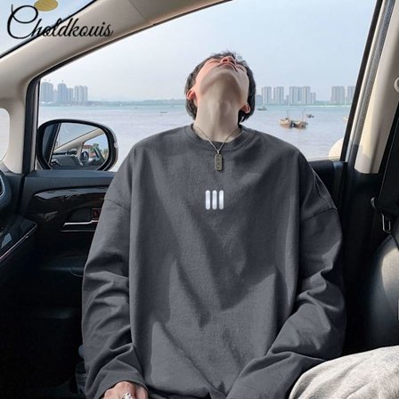 Herre T-shirt i ren bomuld med rund hals