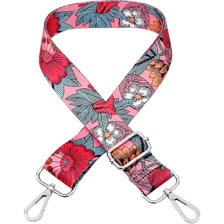 1 kpl vaaleanpunaisia kukkia Säädettävä leveä olkahihnan vaihto S-kokoon