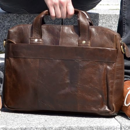 Brown Everyday Leather Bag for Men - Leather bags