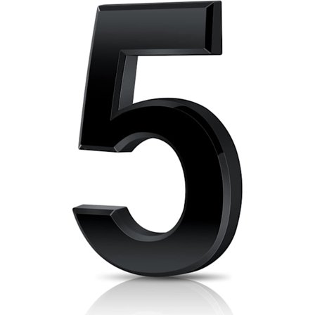 Moderne Børstet Sort(5) Husnummer, Gadenummer, Husnummerskilt og Postkassenummer til Hus Lejlighed Hotel Dør Sølv