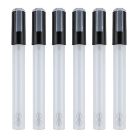 6 stk. Tomme Genopfyldelige Tuscher Tomme Malingspen Graffiti Tuscher Akryl Tuscher Rund/Mejselspids til Farvelægning og Maling