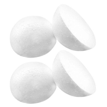 4 stk. hvide skumhalvkugler til gør-det-selv-håndværk, halvcirkelformet skummodel, fleksibel skumhalvkugle til bryllupsblomsterarrangementer, 