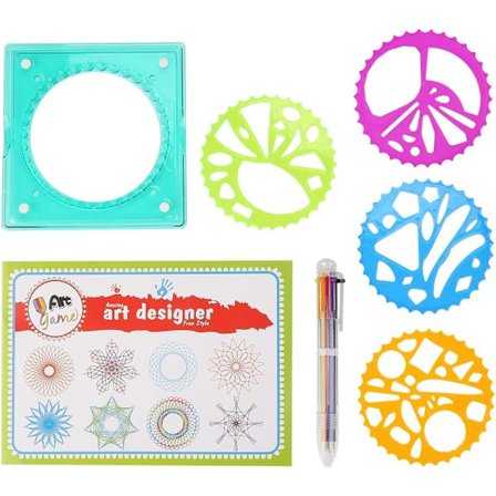 Kreativitetshastighet Ritverktygssats, Geometrisk Linjal i Plast Spiralmålning